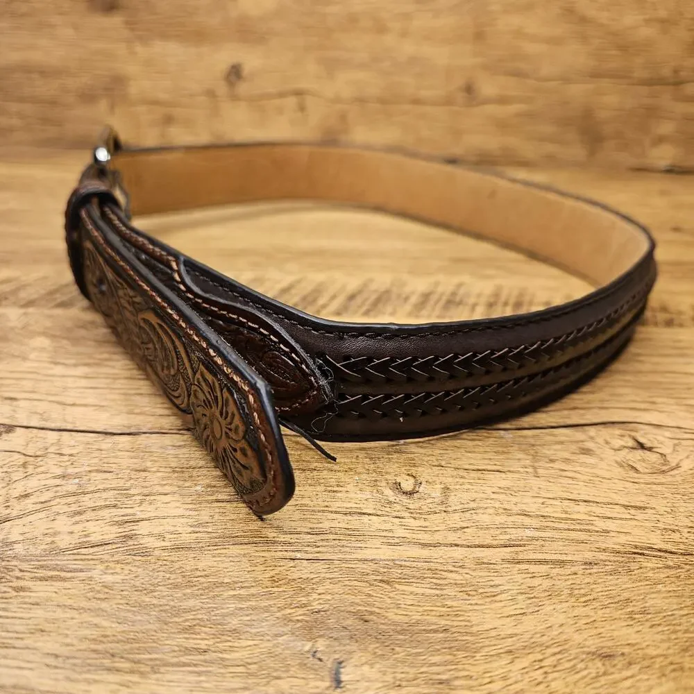 Cody James Brown Etched Western Belt size 26